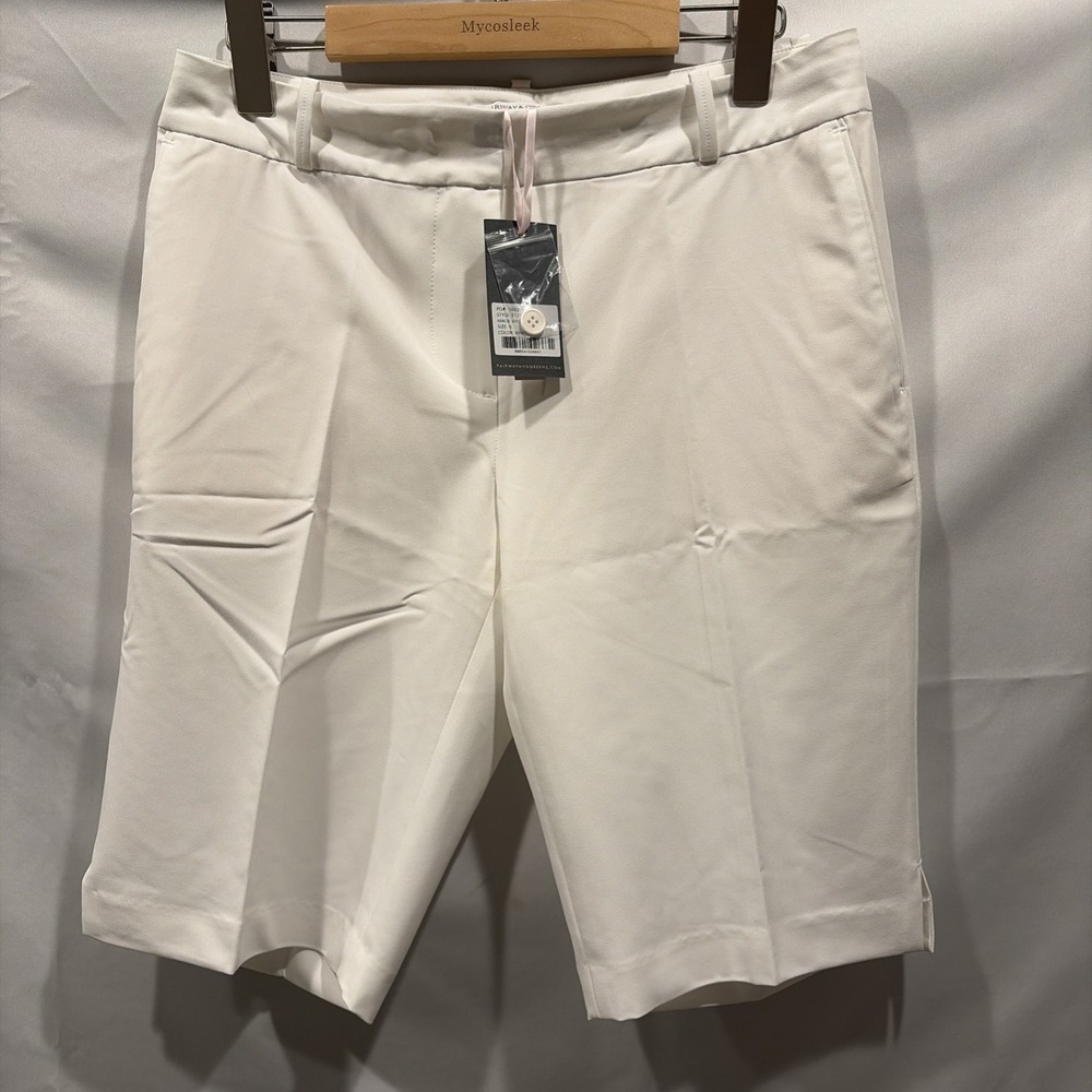 NWT! Fairway & Greene Size 6 Macie Short White 11 in. Inseam Bermuda Golf Dressy